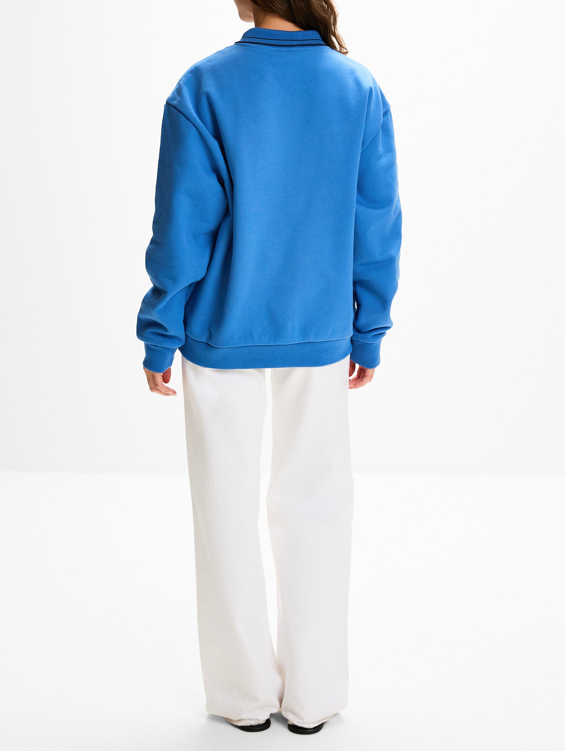 miu miu ライトブルー Collar Sweatshirt | MIU MIU | elysewalker