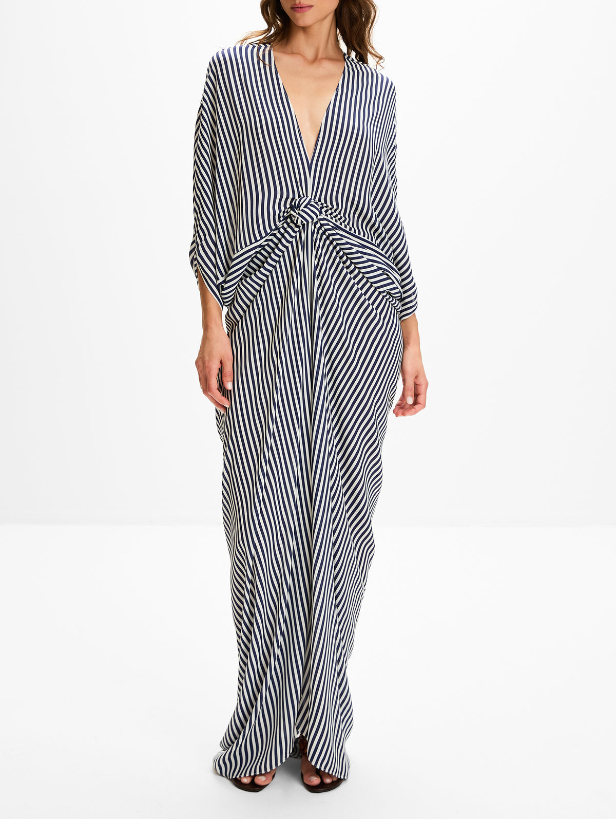 Fiore Tunic Dress,SILVIA TCHERASSI,BLUE STRIPES,Image 2