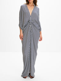 Fiore Tunic Dress,SILVIA TCHERASSI,BLUE STRIPES,Image 2