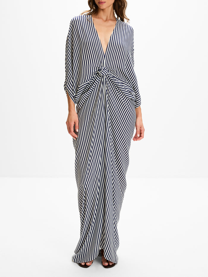 Fiore Tunic Dress,SILVIA TCHERASSI,BLUE STRIPES,Image 1