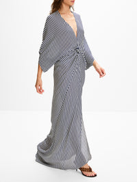 Fiore Tunic Dress,SILVIA TCHERASSI,BLUE STRIPES,Image 3