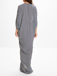 Fiore Tunic Dress,SILVIA TCHERASSI,BLUE STRIPES,Image 4