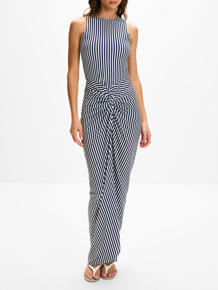 Leni Dress,SILVIA TCHERASSI,BLUE STRIPES,Image 1