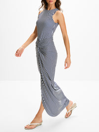 Leni Dress,SILVIA TCHERASSI,BLUE STRIPES,Image 3