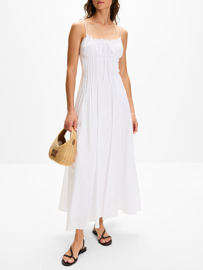 Margi Dress,STAUD,WHITE,Image 1