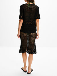 Sara Midi Skirt,TERRY PUESTO,NOIR,Image 4