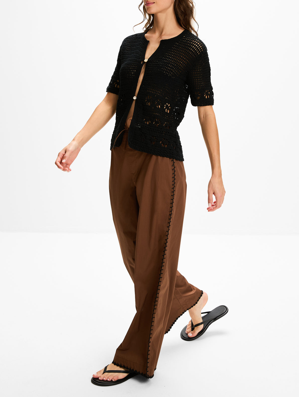 Casa Pant,TERRY PUESTO,CHOC,Image 3