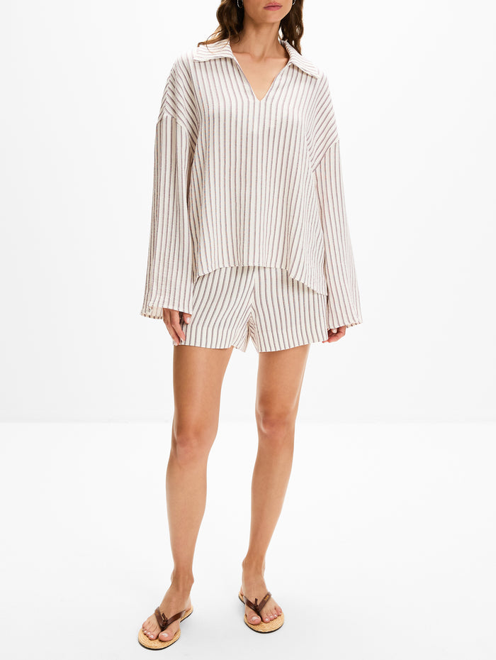 Felix Short,TOVE,WHITE STRIPE,Image 1