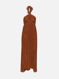 ZIMMERMANN Indra Metallic Halter Dress | Metallic Tan | Size 3 ZIMMERMANN Indra Metallic Halter Dress | Metallic Tan | Size 3