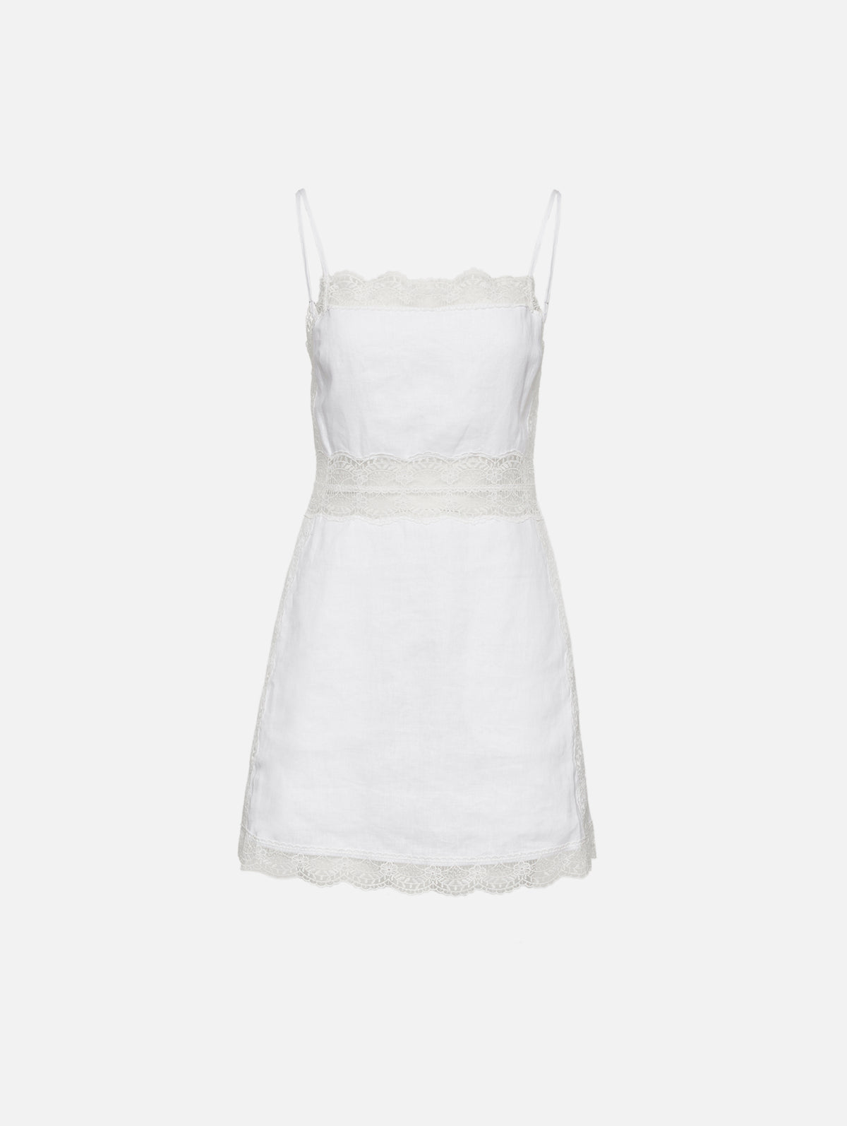 Amalina Linen Dress,STAUD,WHITE,Image 2