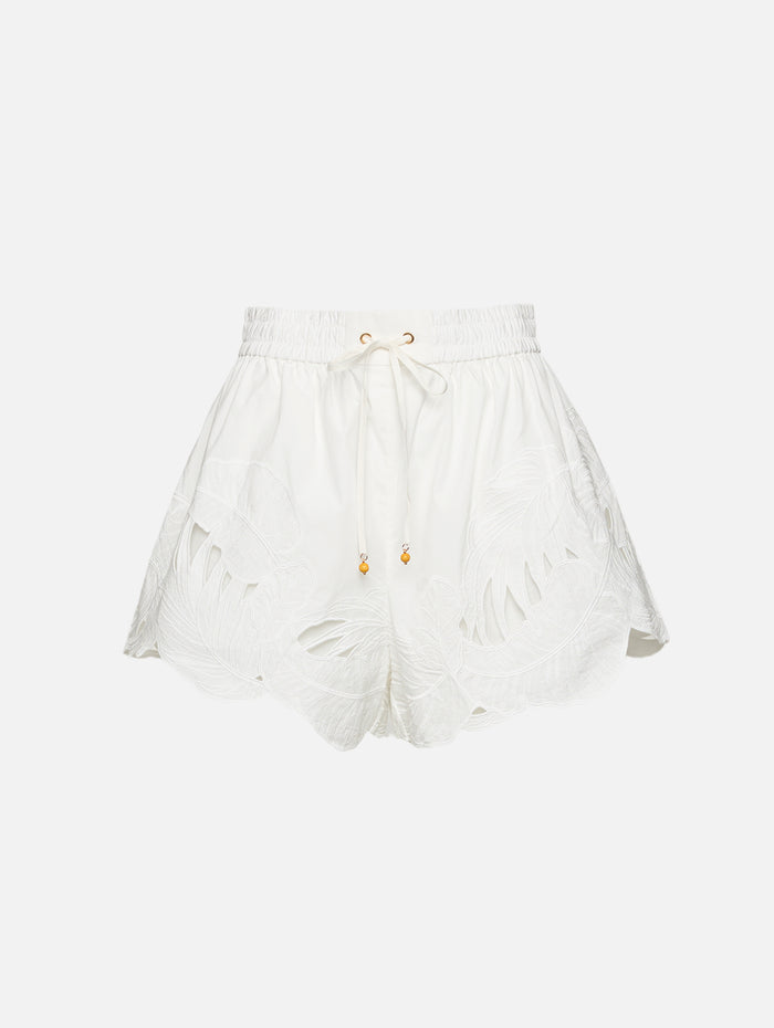 Mahon Embroidered Short,ZIMMERMANN,IVORY,Image 1
