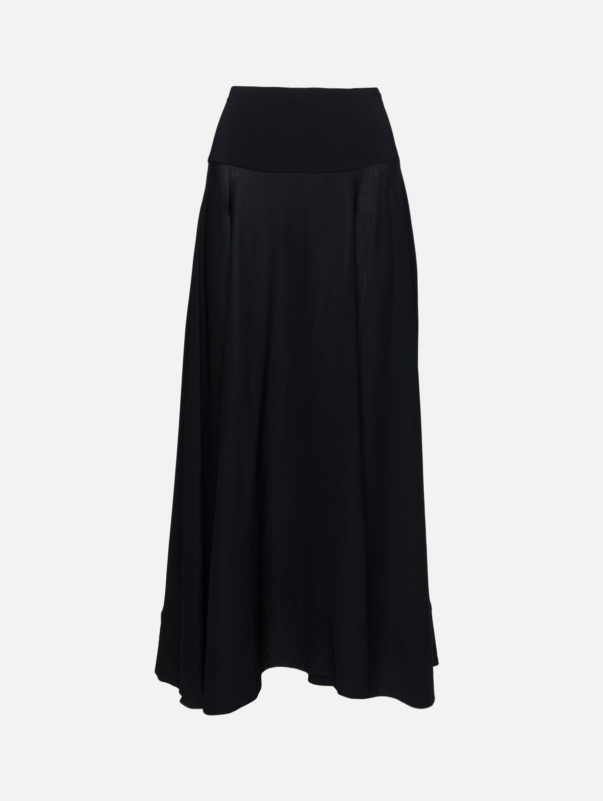 Fluid Circle Hem Skirt,ST AGNI,BLACK,Image 1