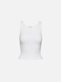 Maria V Neck Tank Top,PERFECTWHITETEE,WHITE,Image 1