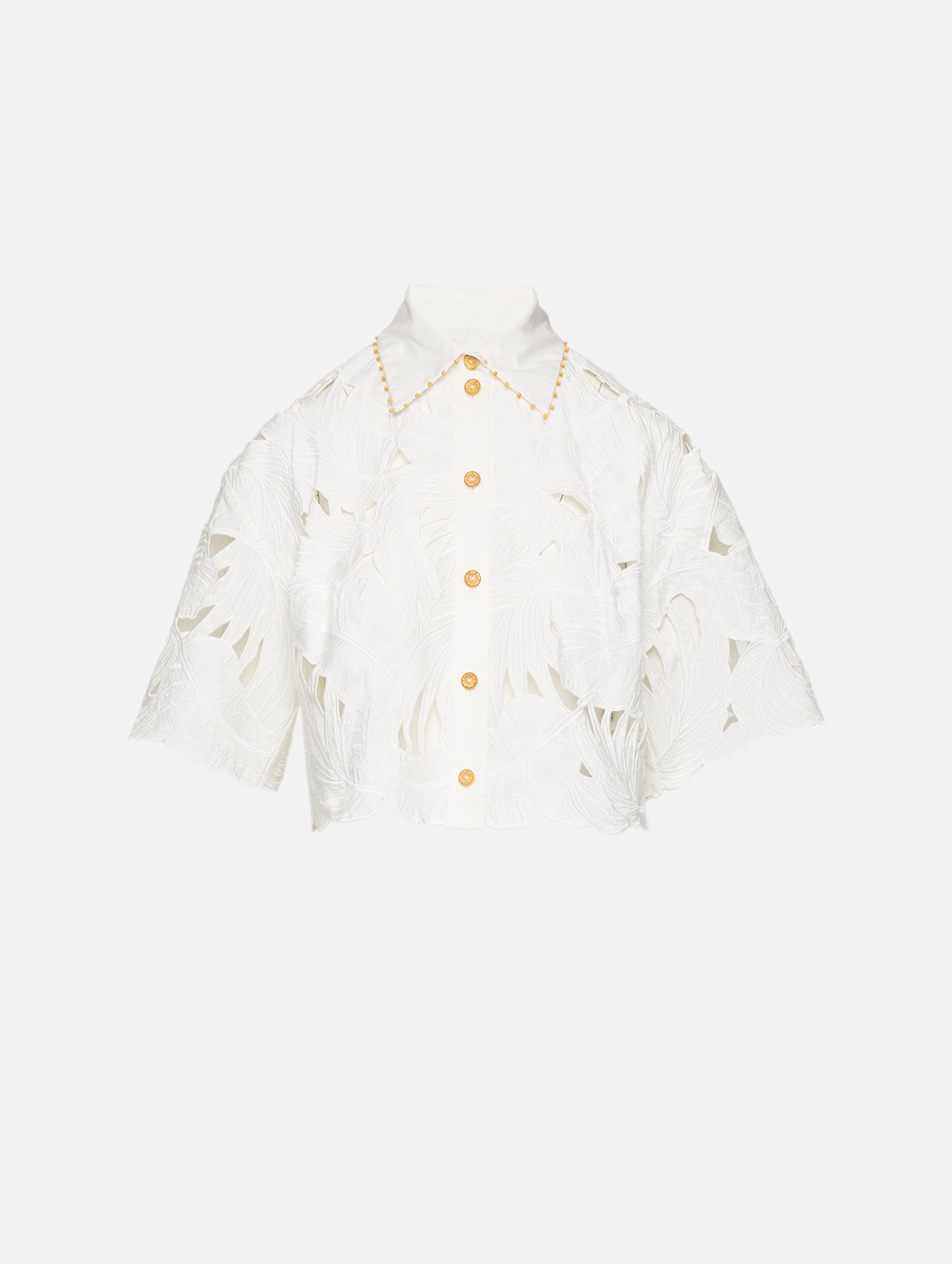 Mahon Embroidered Crop Shirt | ZIMMERMANN | elysewalker