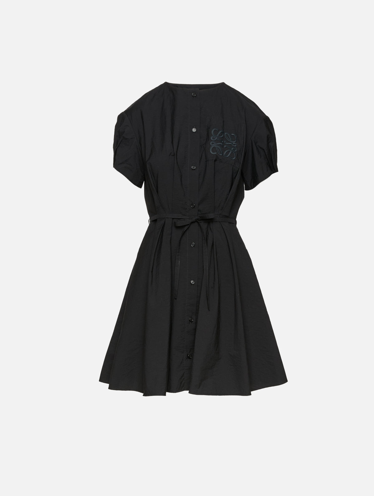 Shirt Dress,LOEWE,BLACK,Image 1