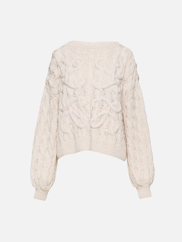 Anagram Sweater,LOEWE,ECRU,Image 1