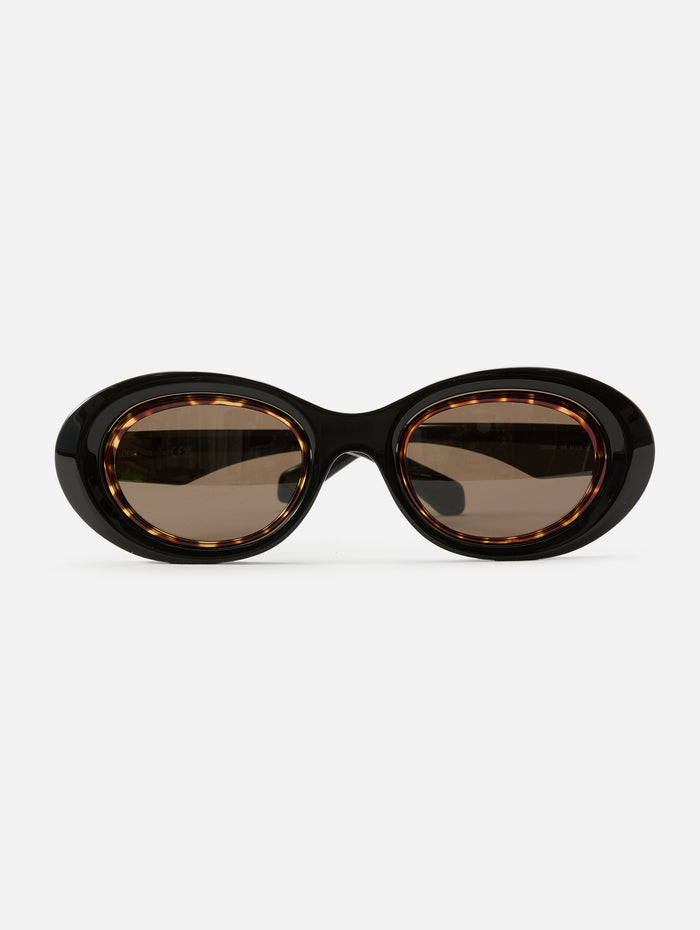 Anagram Sunglasses,LOEWE EYEWEAR,SHINY BLACK BROWN,Image 1