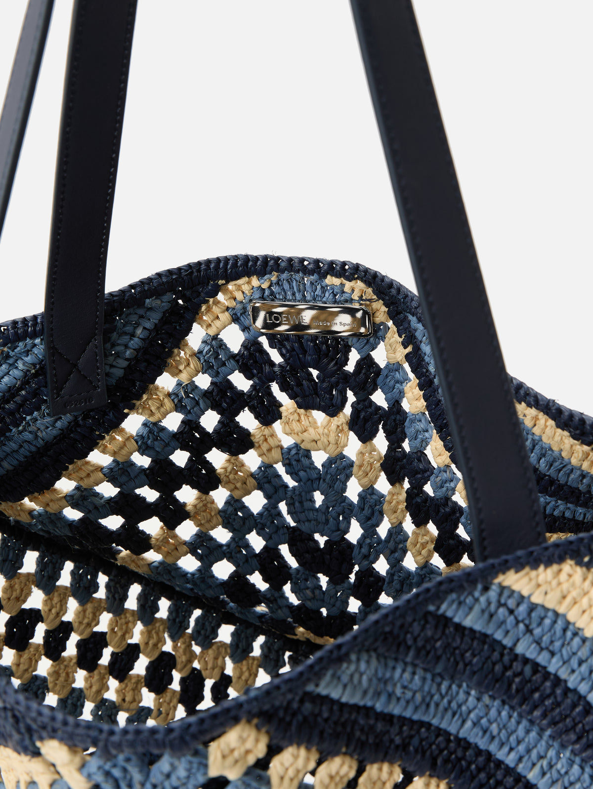 Puzzle Crochet Bag,LOEWE,NAVY SKY,Image 5