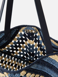 Puzzle Crochet Bag,LOEWE,NAVY SKY,Image 5