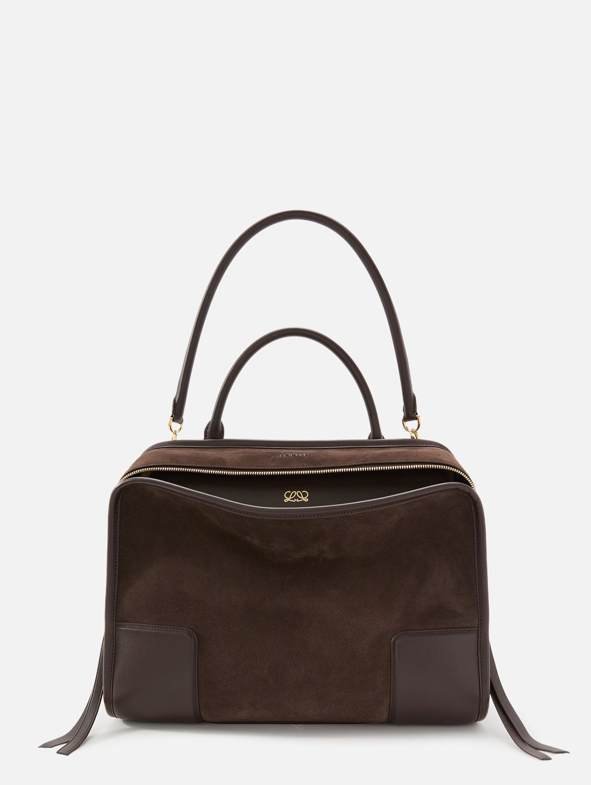 Amazona Large Tote,LOEWE,DARK CHESTNUT,Image 3