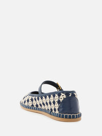 La Cruisette Ballerina Flat,VALENTINO GARAVANI,BLUE STRIPE,Image 3