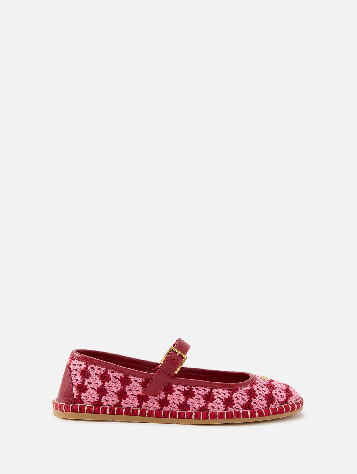 La Cruisette Ballerina Flat,VALENTINO GARAVANI,PINK STRIPE,Image 1
