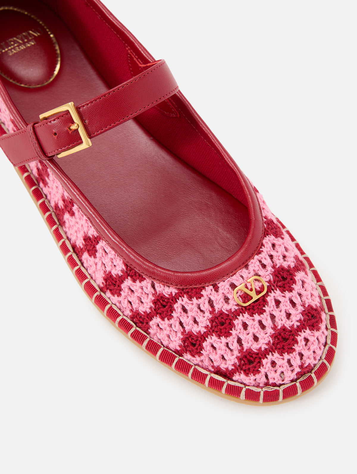 La Cruisette Ballerina Flat,VALENTINO GARAVANI,PINK STRIPE,Image 4