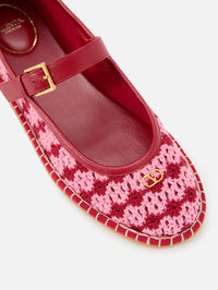 La Cruisette Ballerina Flat,VALENTINO GARAVANI,PINK STRIPE,Image 4