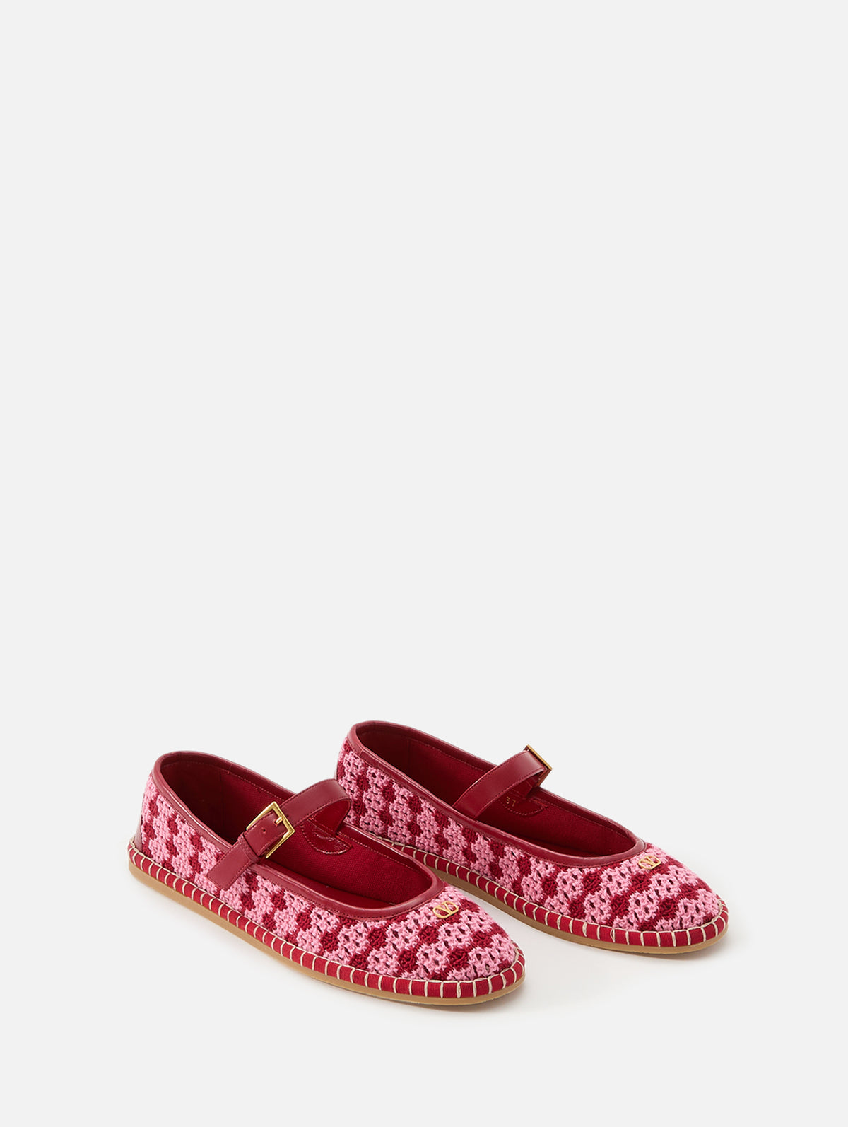 La Cruisette Ballerina Flat,VALENTINO GARAVANI,PINK STRIPE,Image 2