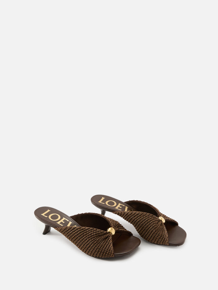 Pebble Slide 45mm,LOEWE,DARK BROWN,Image 1