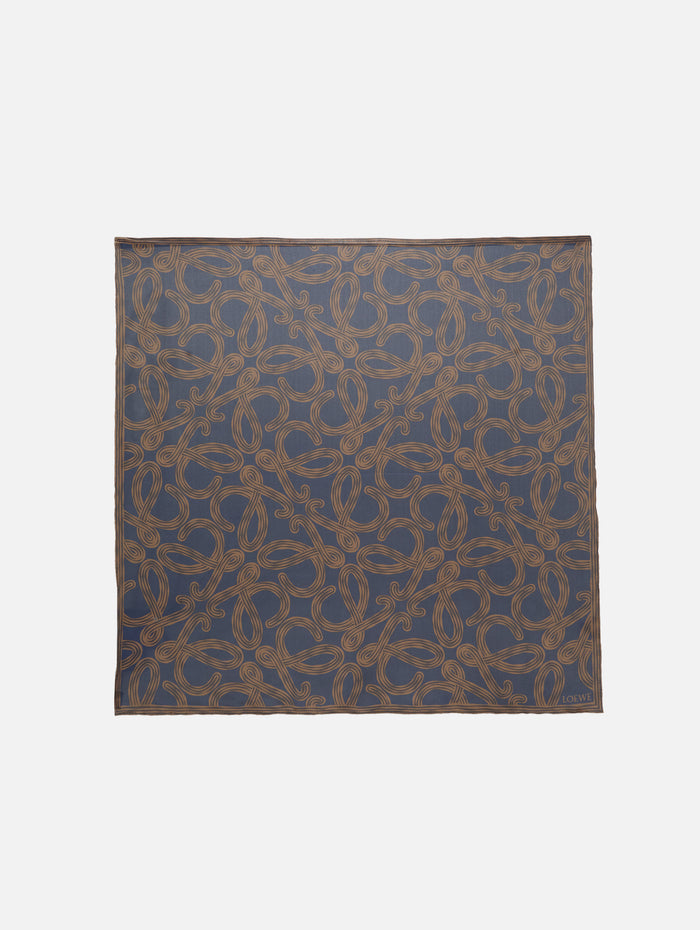 Scarf,LOEWE,NAVY BROWN,Image 1