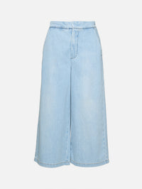 Cropped Trouser,LOEWE,WASHED BLUE,Image 1
