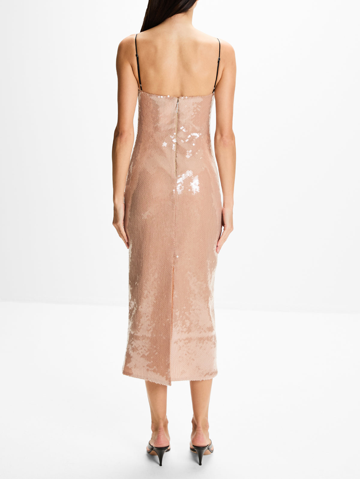 Che Midi Dress,16ARLINGTON,NUDE,Image 4