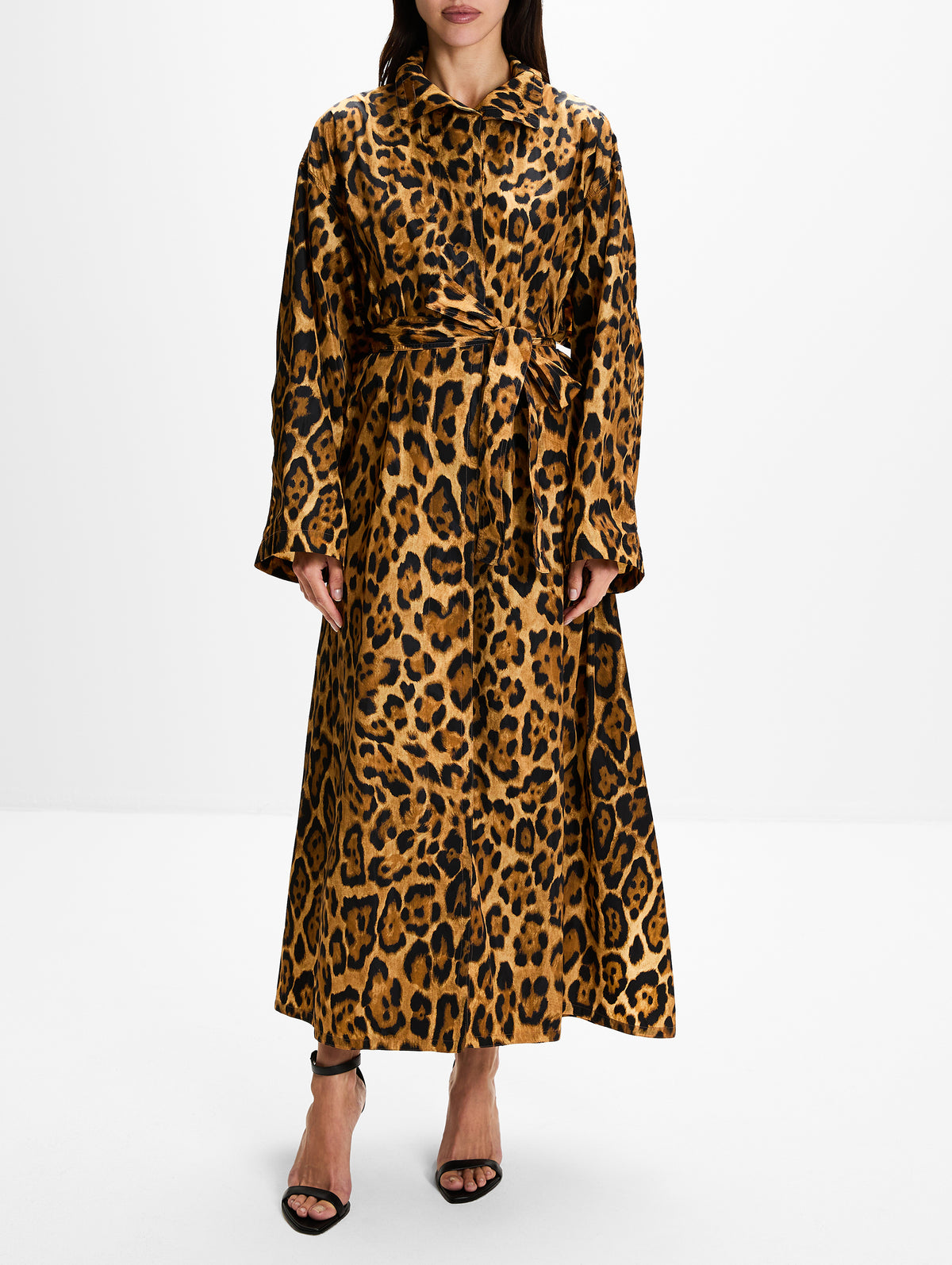 Pleated Coat,ALAIA,NOIR CARAMEL,Image 2