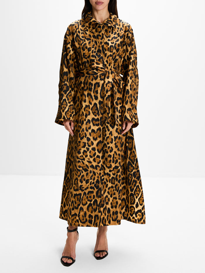 Pleated Coat,ALAIA,NOIR CARAMEL,Image 1