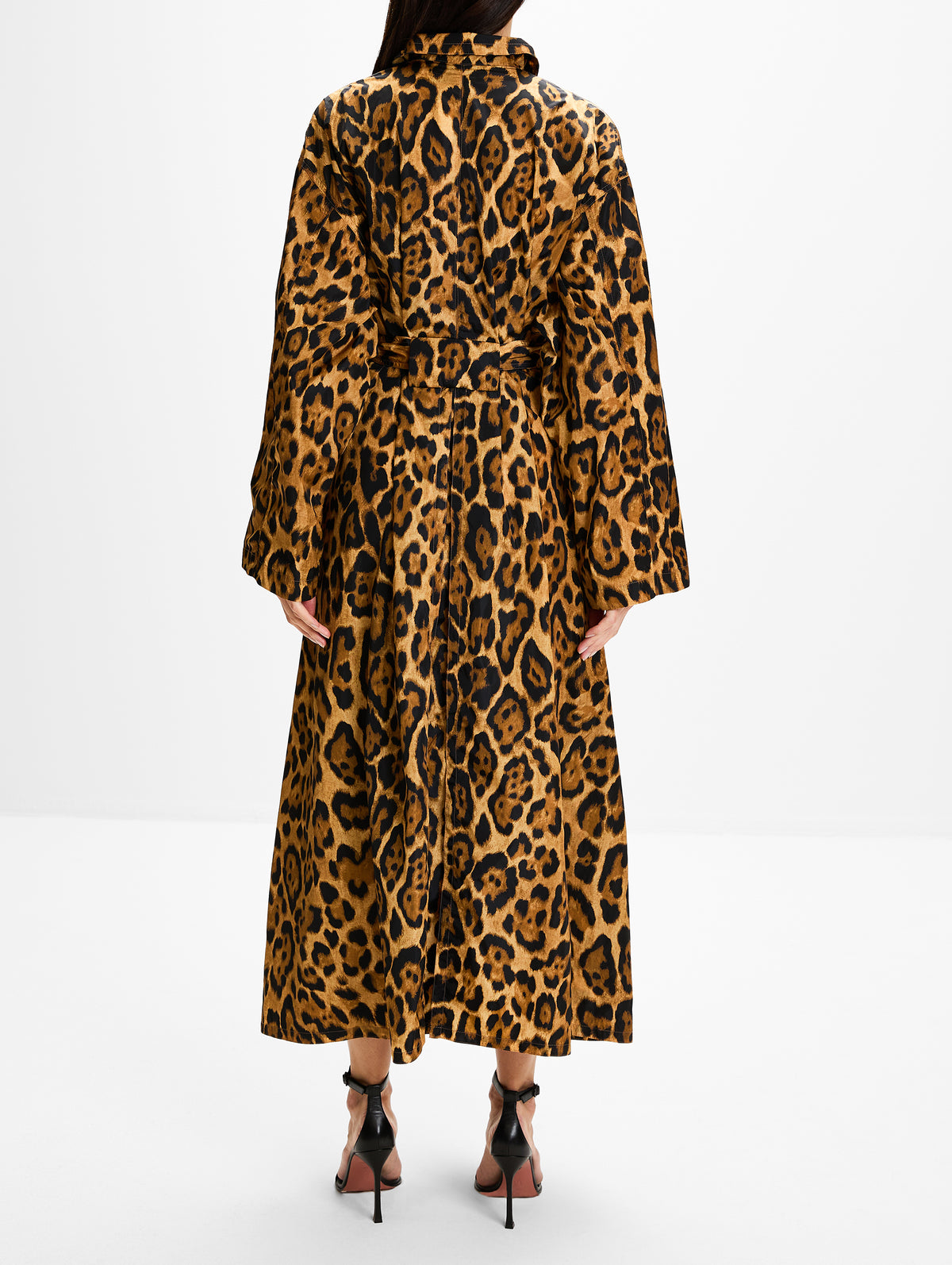 Pleated Coat,ALAIA,NOIR CARAMEL,Image 4