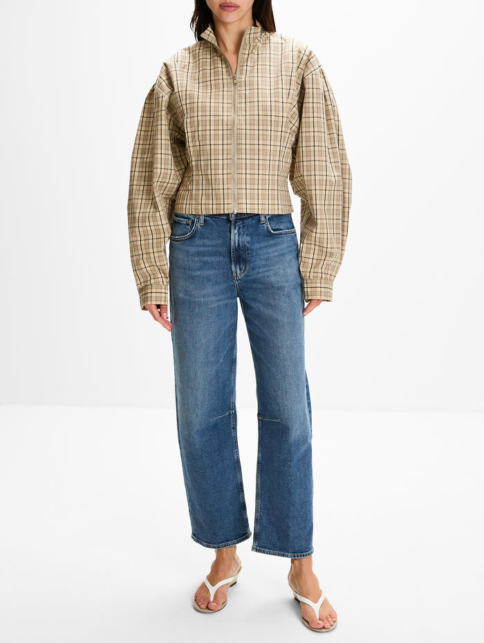 Globo Jacket,BELLE ANNA,BROWN PLAID,Image 1