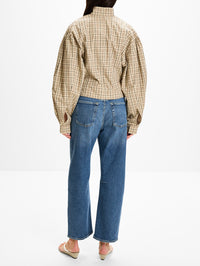 Globo Jacket,BELLE ANNA,BROWN PLAID,Image 3