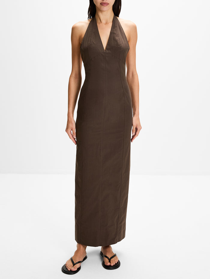Helia Dress,BELLE ANNA,BROWN,Image 1