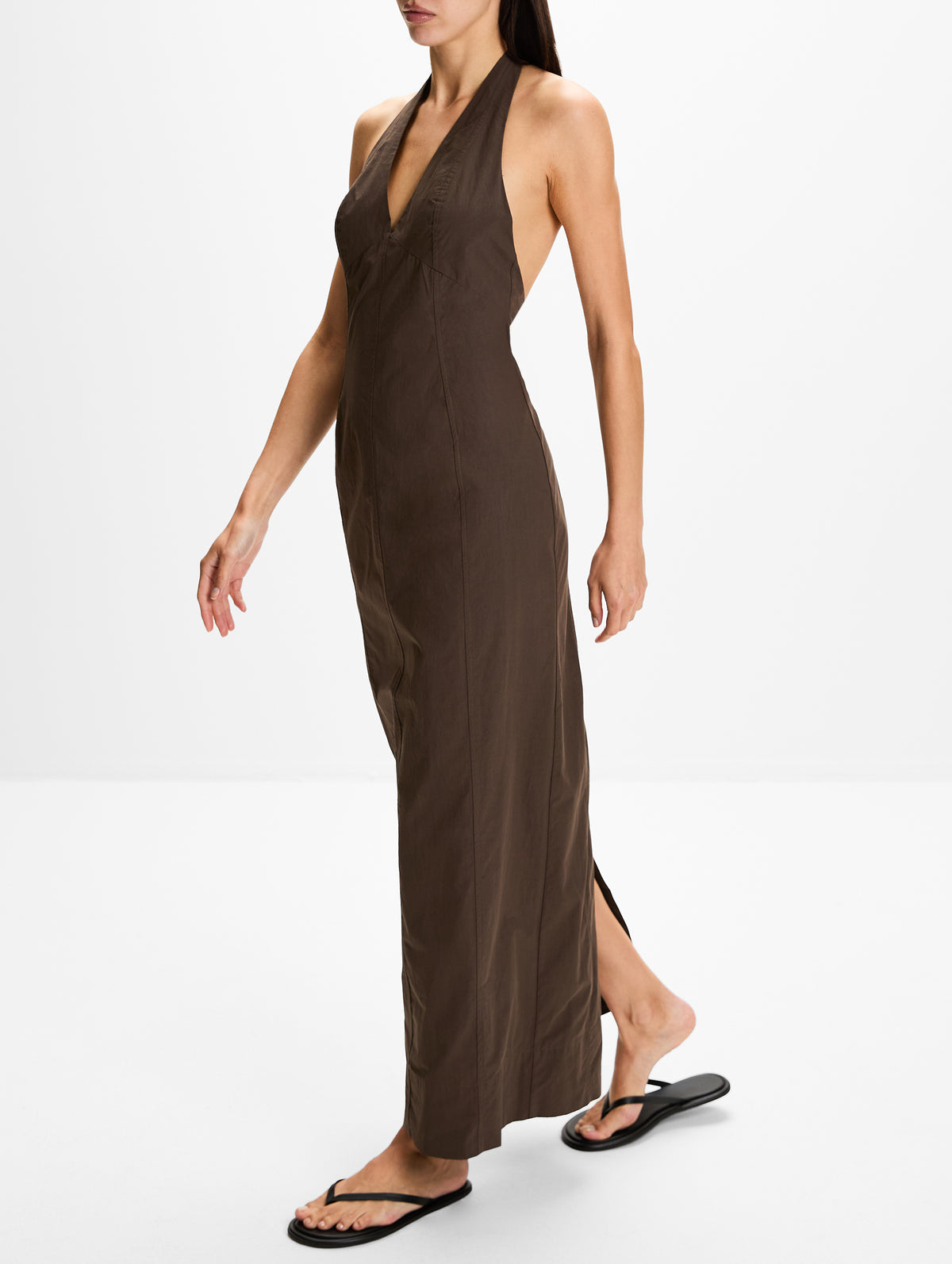 Helia Dress,BELLE ANNA,BROWN,Image 3