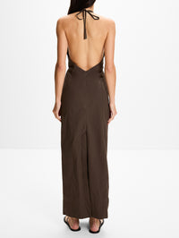 Helia Dress,BELLE ANNA,BROWN,Image 4