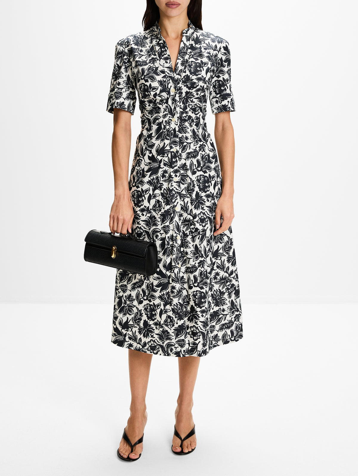 Noor Dress,CALLAS MILANO,BLACK WHITE,Image 2