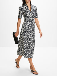 Noor Dress,CALLAS MILANO,BLACK WHITE,Image 3