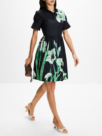 Floral Mini Dress,ERDEM,MIRRORED ORCHID,Image 3