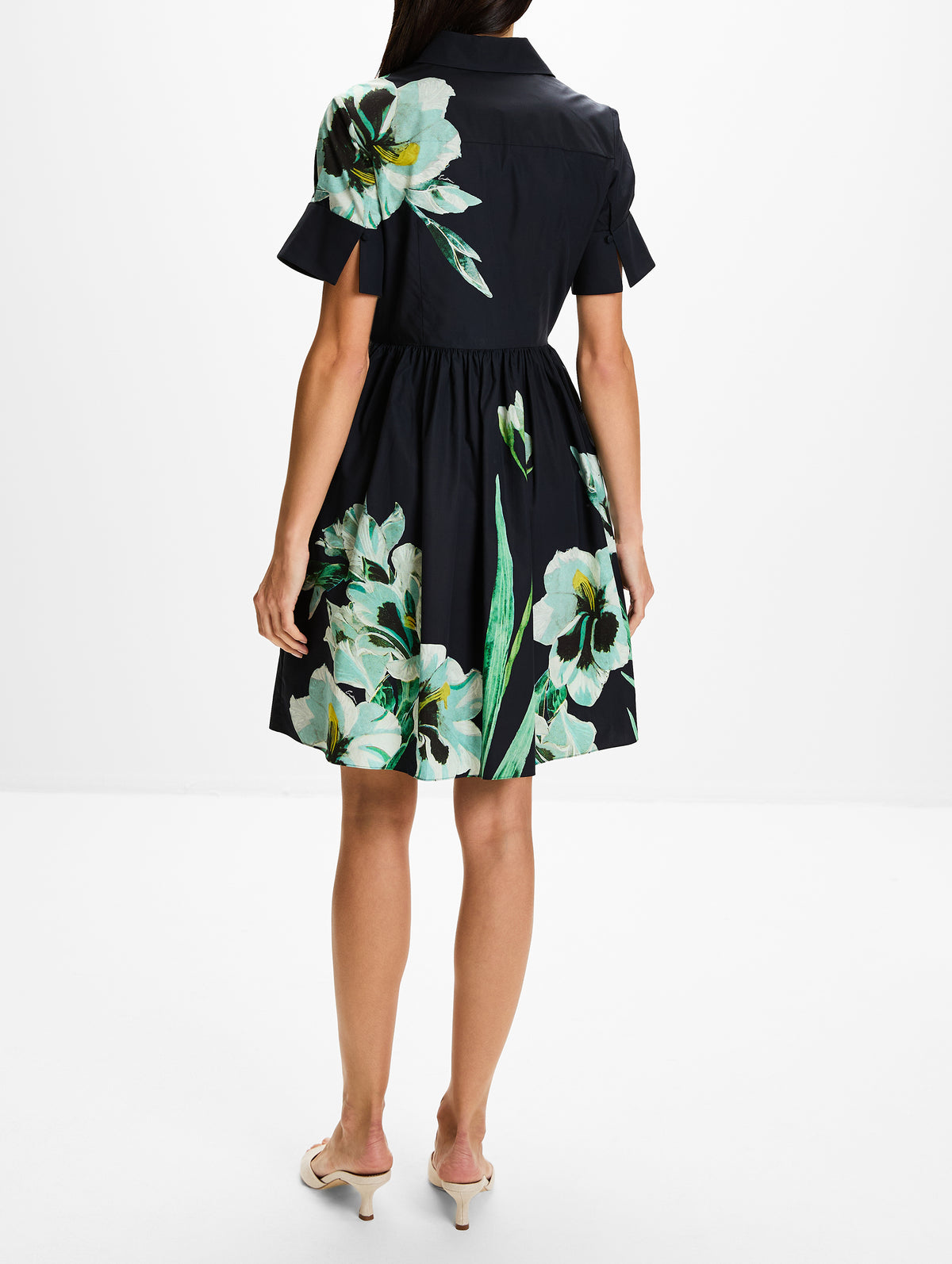 Floral Mini Dress,ERDEM,MIRRORED ORCHID,Image 4