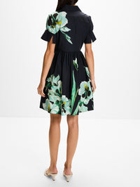 Floral Mini Dress,ERDEM,MIRRORED ORCHID,Image 4