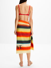 Pareo Scarf,LOEWE,ORANGE,Image 5