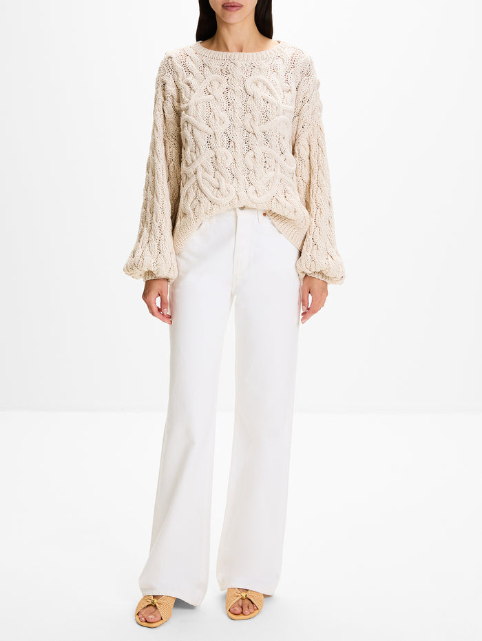 Anagram Sweater,LOEWE,ECRU,Image 1