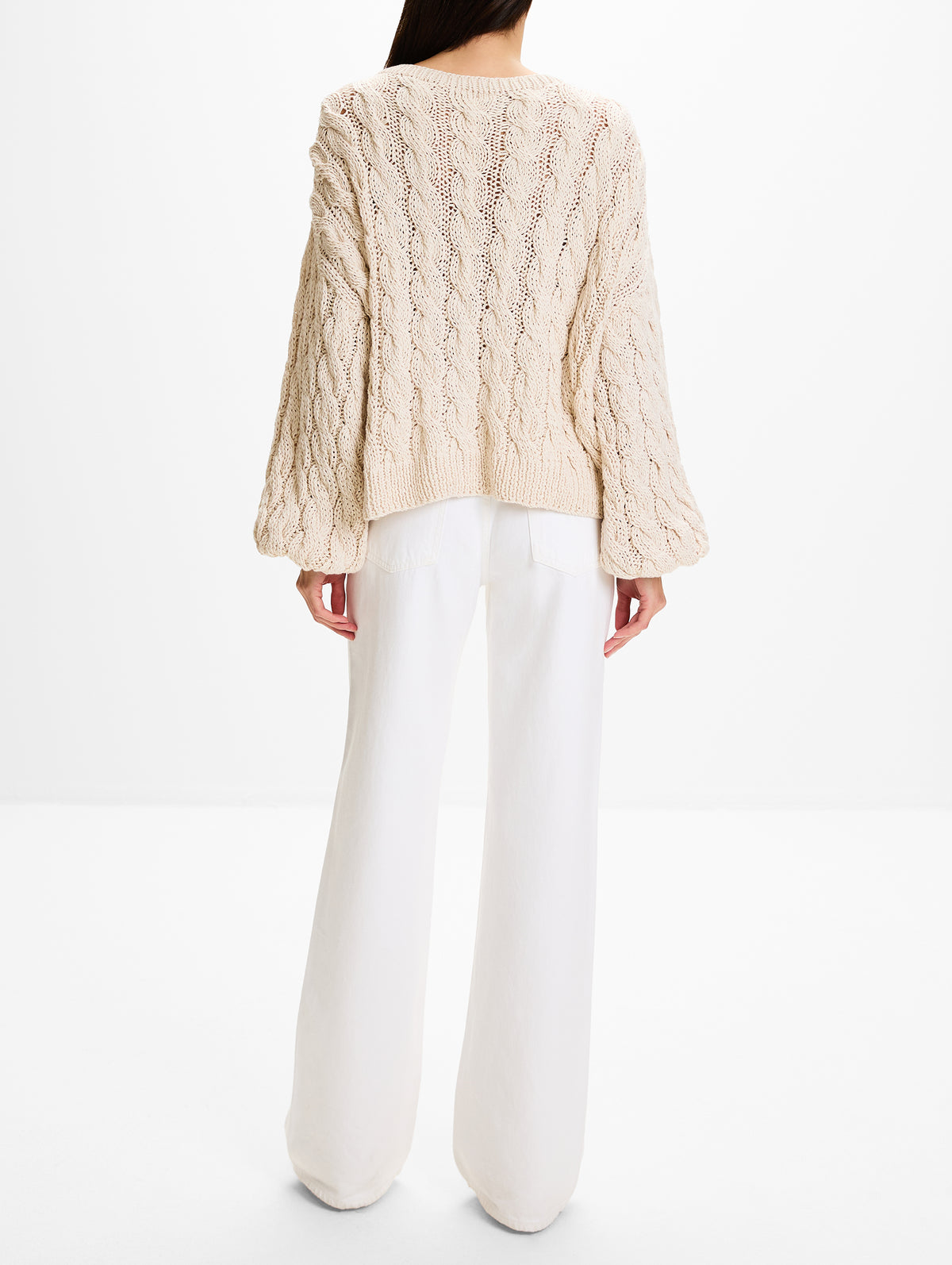 Anagram Sweater,LOEWE,ECRU,Image 3