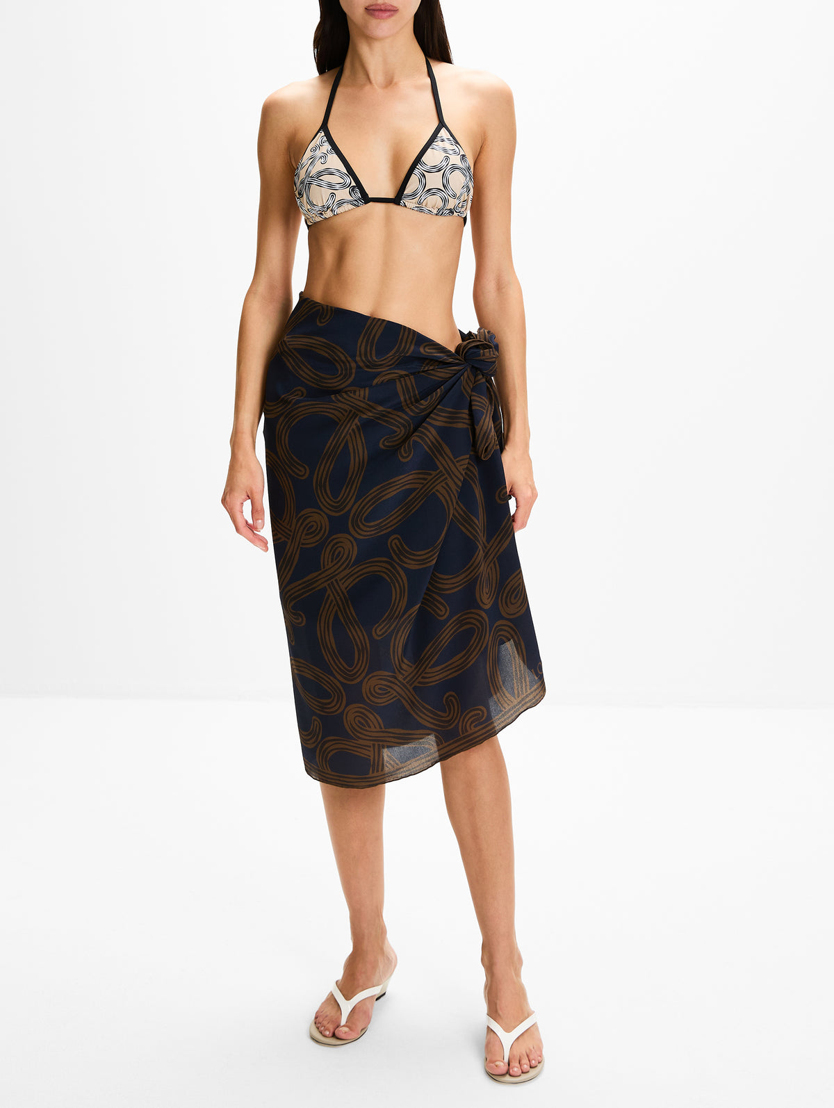 Scarf,LOEWE,NAVY BROWN,Image 3
